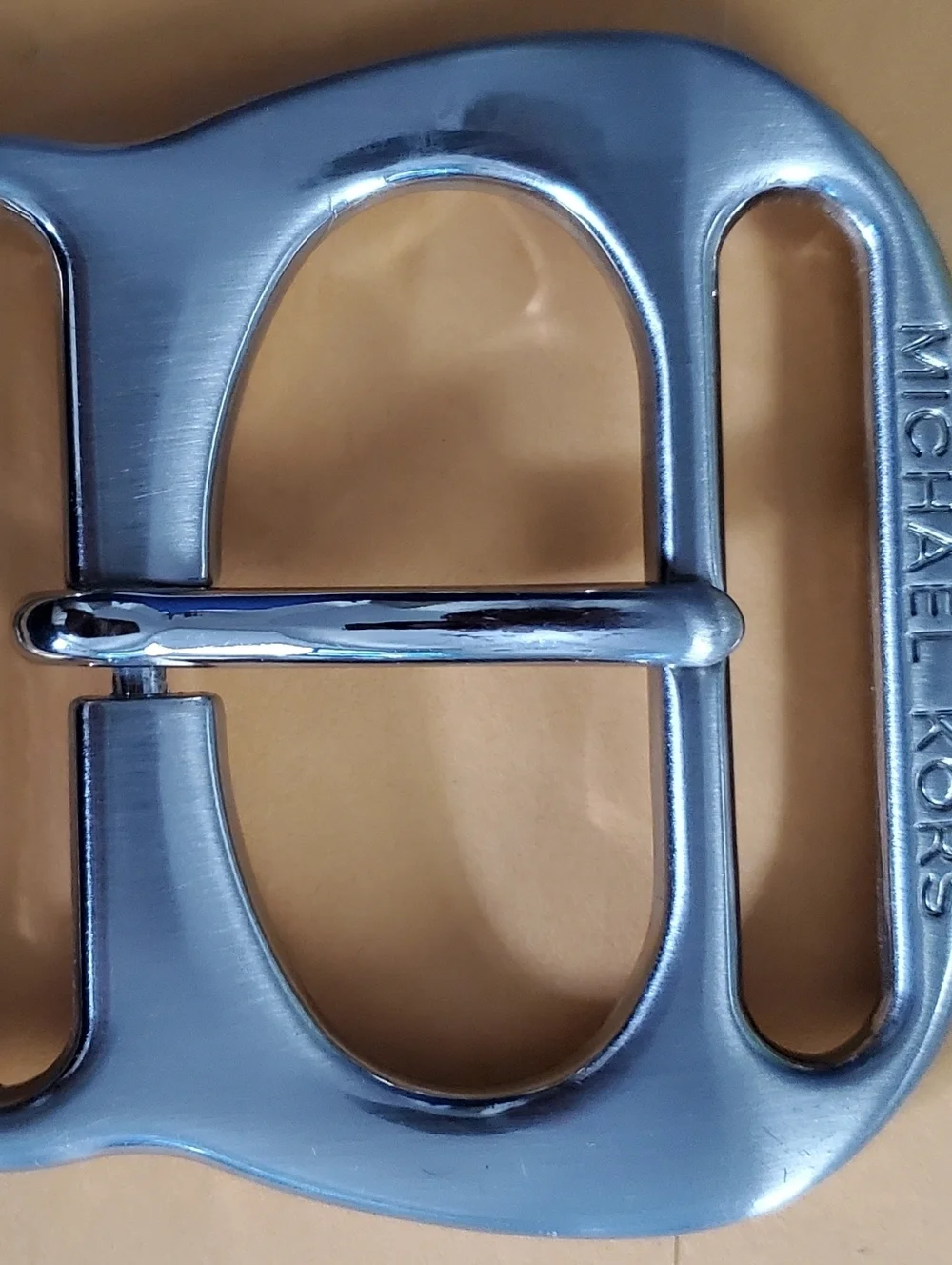 Michael Kors Large Brushed Brass Belt Buckle